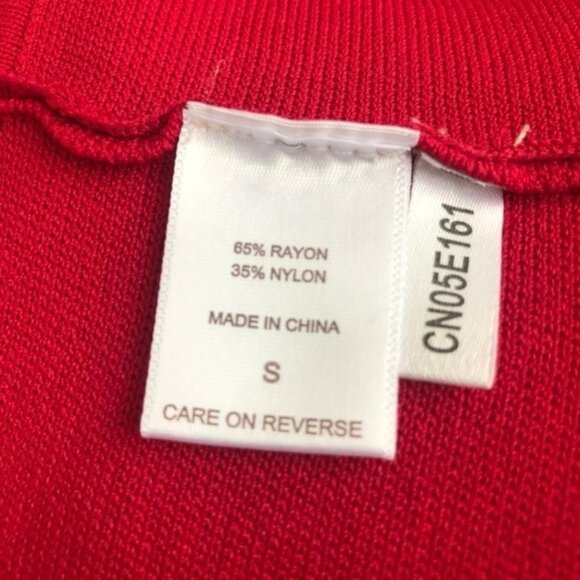 💜Eva Mendes New York & Co Red Peplum Sleeve… - Picture 3 of 5